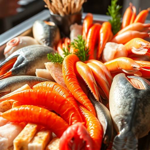 Una bandeja con mariscos frescos variados